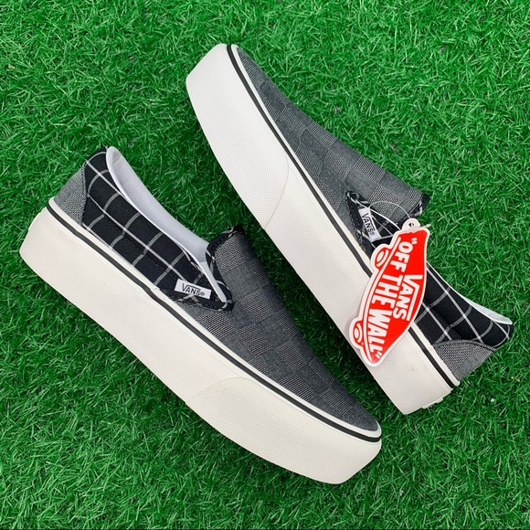 Vans Classic Slip on Platform woven checkerboard - Picture 6 of 7